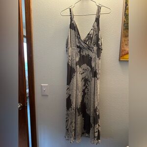 Elegant Gray Floral Maxi Dress